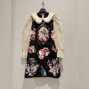 Alice in wonderland dress lace sleeve